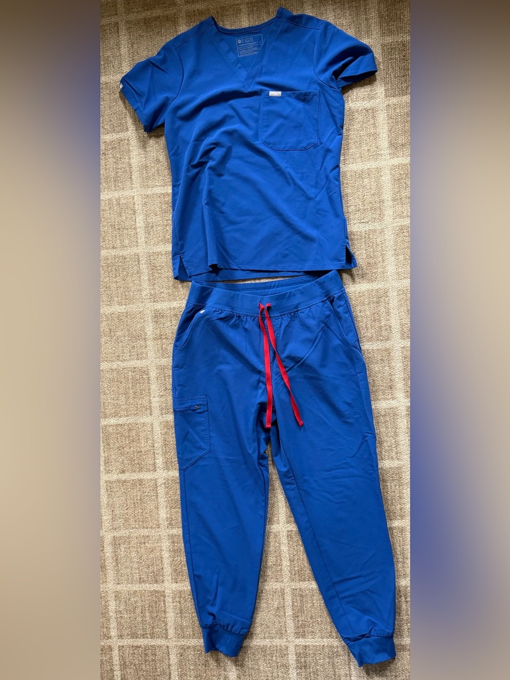FIGS Limited Edition Winning Blue Scrub Set - Catarina Top & Zamora Joggers